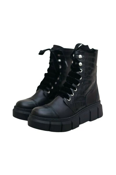 ALOHAS Laarzen Can Can Croco Boots Black 5 ALOHAS Laarzen Can Can Croco Boots Black - Afbeelding 5