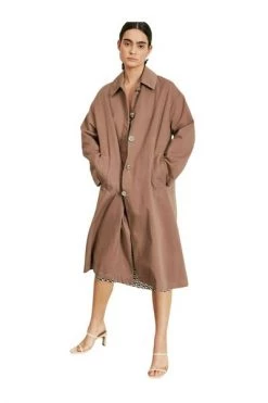 ALOHAS Trenchcoats & Mantels Flash Trench Coat Brown -Aloha Winkel 060d457345f005f43150543abe0aa680