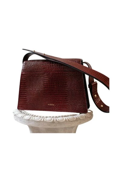 ALOHAS Schoudertassen Meridiem Mahogany Croco Brown 4 ALOHAS Schoudertassen Meridiem Mahogany Croco Brown - Afbeelding 4