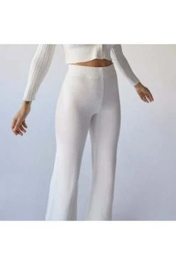 ALOHAS Wijde Broeken Easy Wide Knit Pants Beige 7 ALOHAS Wijde Broeken Easy Wide Knit Pants Beige -Aloha Winkel 0a59968369e98291ab9d3bbc3e76b5f2