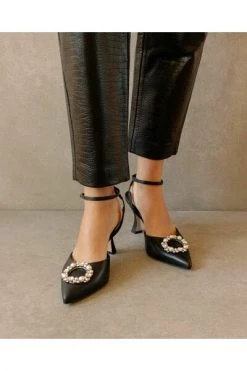 ALOHAS Pumps Cinderella Crystal Shoes Black