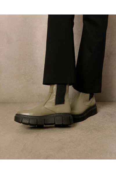 ALOHAS Chelseaboots Armor Boots Green 1 ALOHAS Chelseaboots Armor Boots Green