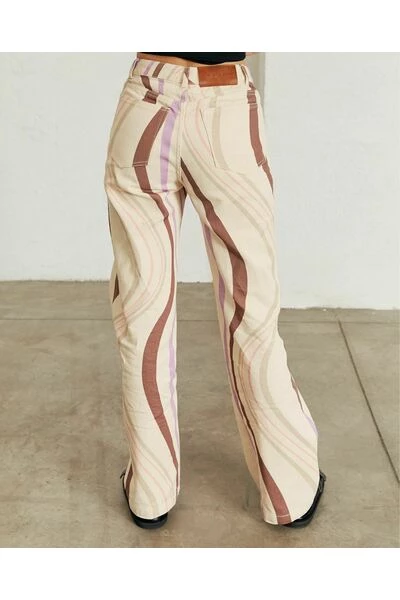 ALOHAS Wijde Broeken Monday Jelly Trousers Beige 2 ALOHAS Wijde Broeken Monday Jelly Trousers Beige - Afbeelding 2