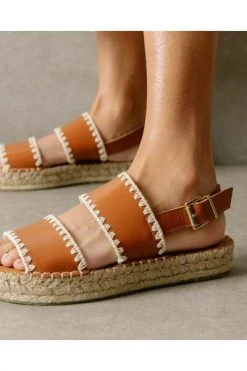 ALOHAS Sandalen Double Strap Crochet Sandals Brown -Aloha Winkel 27dd6bc967255b70166050e5817dfa7b