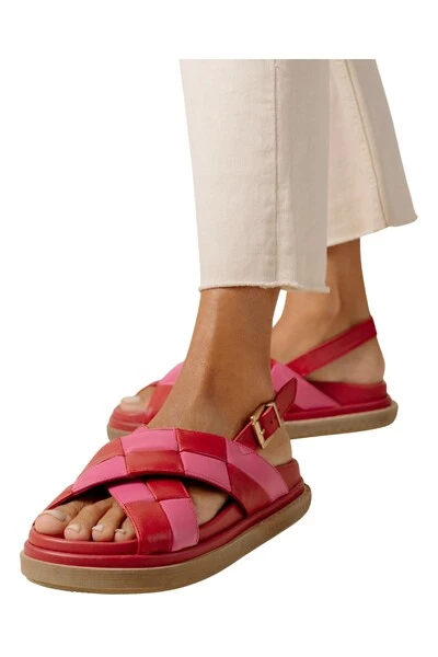 ALOHAS Sandalen Marshmallow Scacchi Red 2 ALOHAS Sandalen Marshmallow Scacchi Red - Afbeelding 2