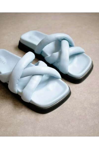 ALOHAS Slippers Slip On Cross Sandals Blue 1 ALOHAS Slippers Slip On Cross Sandals Blue