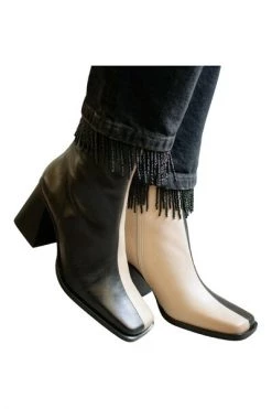 ALOHAS Enkellaarsjes South Bicolor Stone Boots Black