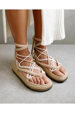ALOHAS Sandalen Jungle Stone Laced Up Sandals Beige -Aloha Winkel 359ee3353414febfa83a07696546cef7