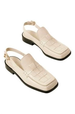 ALOHAS Abe Braided Loafers White