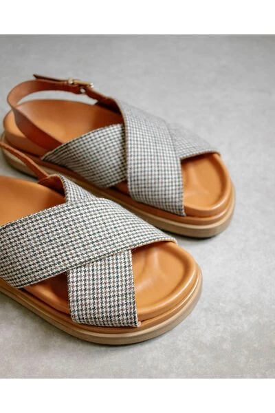 ALOHAS Sandalen Marshmallow Harris Check Shoes Brown 1 ALOHAS Sandalen Marshmallow Harris Check Shoes Brown