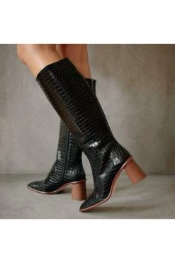 ALOHAS Schoenen East Croco Boots Black 11 ALOHAS Schoenen East Croco Boots Black -Aloha Winkel 3cdb65d53649afb2520fb55dbae8bab3