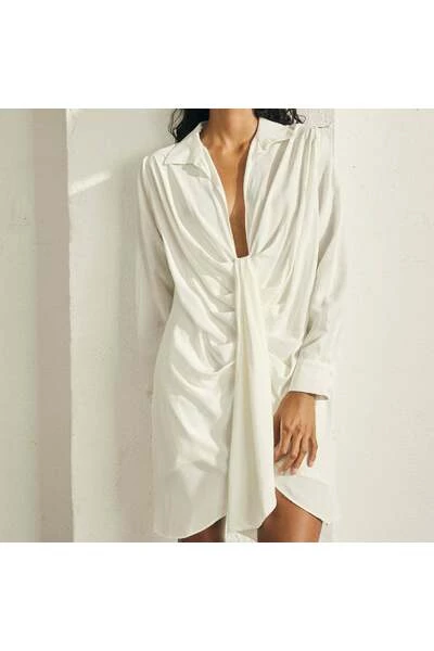 ALOHAS Casual Jurken Liberica Dress Beige 2 ALOHAS Casual Jurken Liberica Dress Beige - Afbeelding 2