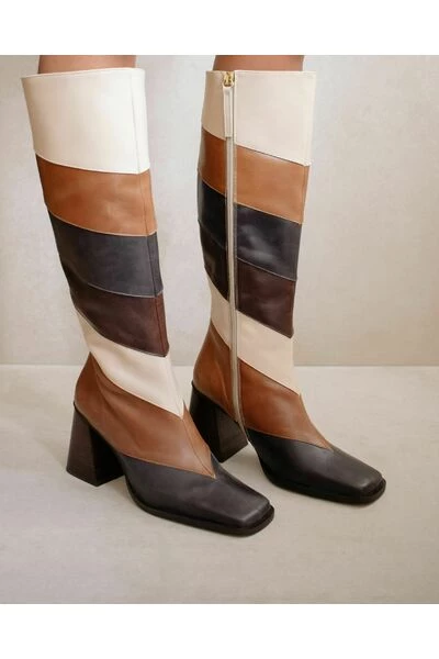 ALOHAS Schoenen North Patchwork Vintage Boots Brown 1 ALOHAS Schoenen North Patchwork Vintage Boots Brown