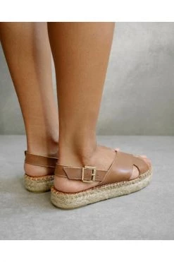 ALOHAS Sandalen Crossed Brown -Aloha Winkel 48f6afd42e0be8748f1b5db10716fe23