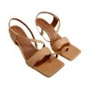 ALOHAS Sandalen Asymmetric Straps Heeled Sandals Beige