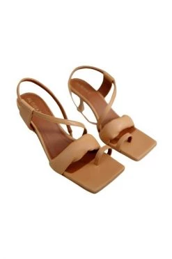 ALOHAS Sandalen Asymmetric Straps Heeled Sandals Beige