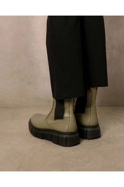 ALOHAS Chelseaboots Armor Boots Green 3 ALOHAS Chelseaboots Armor Boots Green - Afbeelding 3