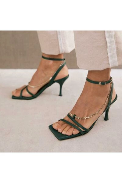 ALOHAS Sandalen Straps Chain Shoes Green 2 ALOHAS Sandalen Straps Chain Shoes Green - Afbeelding 2