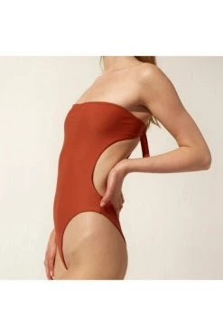 ALOHAS Badpakken The Cone Swimsuit Strapless Red
