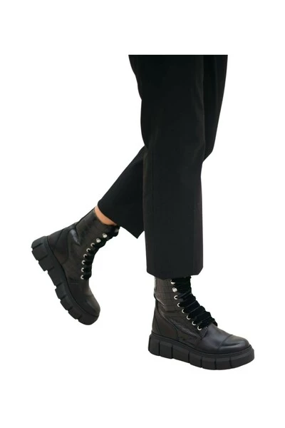 ALOHAS Laarzen Can Can Croco Boots Black 3 ALOHAS Laarzen Can Can Croco Boots Black - Afbeelding 3