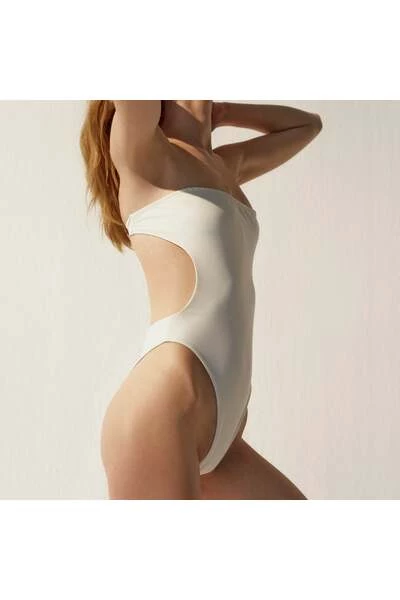 ALOHAS Badpakken The Cone Swimsuit Straplessx Beige 1 ALOHAS Badpakken The Cone Swimsuit Straplessx Beige