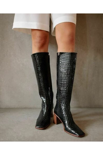 ALOHAS Schoenen East Croco Boots Black 2 ALOHAS Schoenen East Croco Boots Black - Afbeelding 2