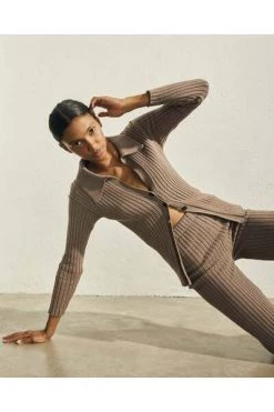 ALOHAS Wijde Broeken Drive Pants Brown