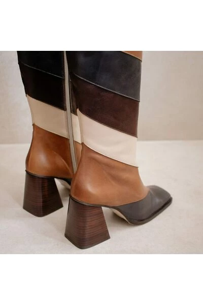 ALOHAS Schoenen North Patchwork Vintage Boots Brown 3 ALOHAS Schoenen North Patchwork Vintage Boots Brown - Afbeelding 3