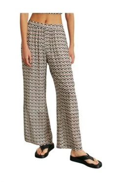 ALOHAS Wijde Broeken Cliffhanger Pants Monogram Brown