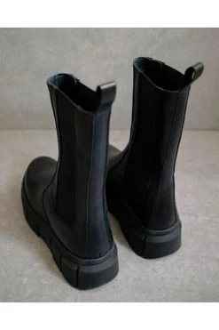 ALOHAS Chelseaboots Armor Combat Boot Black