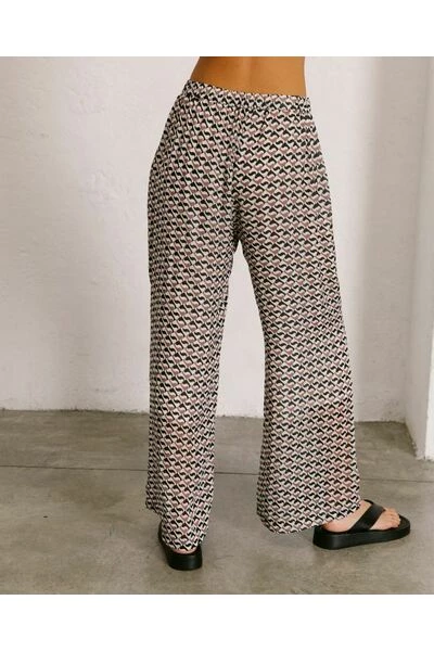 ALOHAS Wijde Broeken Cliffhanger Pants Monogram Brown 6 ALOHAS Wijde Broeken Cliffhanger Pants Monogram Brown - Afbeelding 6