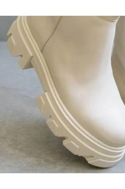 ALOHAS Laarzen Katiuska Leather Knee-high Boots Beige 8 ALOHAS Laarzen Katiuska Leather Knee-high Boots Beige -Aloha Winkel 7397103c90481a0d9966e239ba158f8d