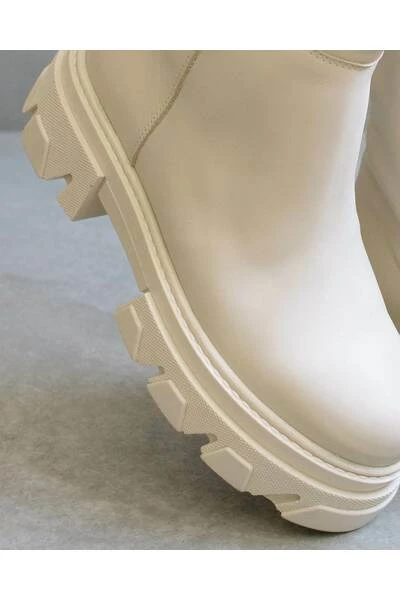 ALOHAS Laarzen Katiuska Leather Knee-high Boots Beige 3 ALOHAS Laarzen Katiuska Leather Knee-high Boots Beige - Afbeelding 3