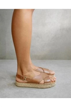 ALOHAS Sandalen Crossed Brown -Aloha Winkel 817cc40b8e3172a34201fac0a94ad074