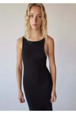 ALOHAS Casual Jurken Delicate Strap Knit Dress Black -Aloha Winkel 84d01bea962de2a991314f494a680ca4