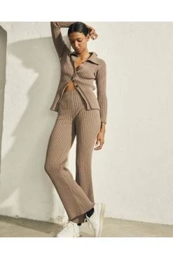 ALOHAS Wijde Broeken Drive Pants Brown -Aloha Winkel 8f7b6e77e1c3d87eec0d492e95506878