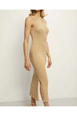 ALOHAS Maxi Jurken Breezy Sleeveless Knit Dress Beige -Aloha Winkel 9730118228d39d377a31e0e60764df84