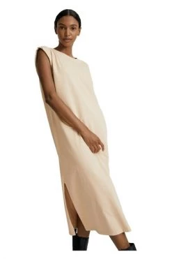 ALOHAS Casual Jurken Lossy Dress Beige