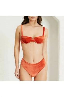 ALOHAS Bikini's The Loop Velvet Bikini Top Orange -Aloha Winkel ac5d37ea550725d80ccb7c08bf8ec3c0