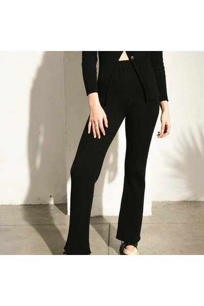 ALOHAS Wijde Broeken Drive Pants Black 2 ALOHAS Wijde Broeken Drive Pants Black - Afbeelding 2