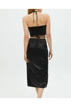 ALOHAS Midirokken High Tied Skirt Black
