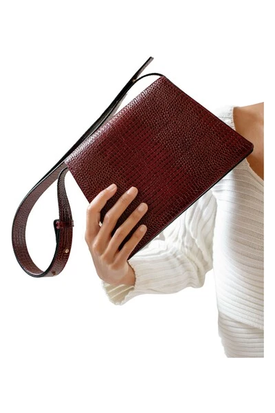 ALOHAS Schoudertassen Meridiem Mahogany Croco Brown 5 ALOHAS Schoudertassen Meridiem Mahogany Croco Brown - Afbeelding 5