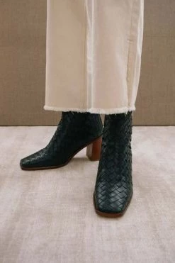 ALOHAS Schoenen West Braided Leather Boots Black -Aloha Winkel cc419439aca06b31cf177eed15c705b3