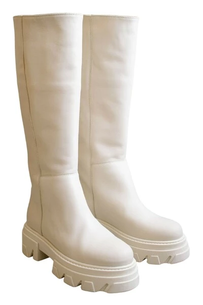 ALOHAS Laarzen Katiuska Leather Knee-high Boots Beige 5 ALOHAS Laarzen Katiuska Leather Knee-high Boots Beige - Afbeelding 5