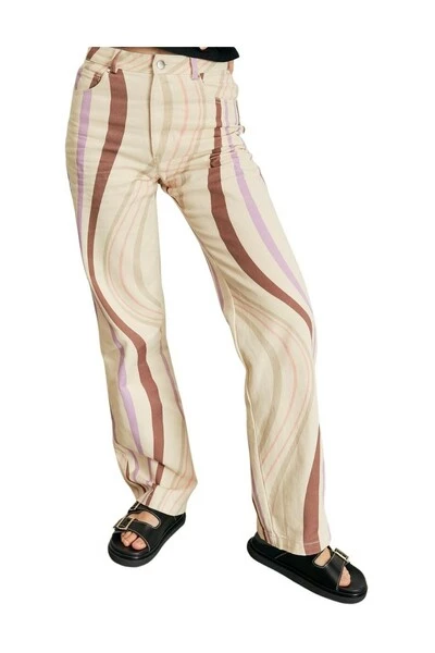 ALOHAS Wijde Broeken Monday Jelly Trousers Beige 3 ALOHAS Wijde Broeken Monday Jelly Trousers Beige - Afbeelding 3