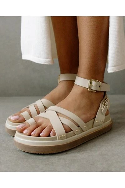 ALOHAS Sandalen Buckle Up Shoes Beige 3 ALOHAS Sandalen Buckle Up Shoes Beige - Afbeelding 3