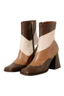 ALOHAS Enkellaarsjes South Patchwork Kaleidoscope Brown -Aloha Winkel d21cdaba14136479d9c7b22a3c713585