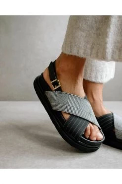 ALOHAS Sandalen Marshmallow Check Black