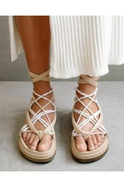 ALOHAS Sandalen Jungle Stone Laced Up Sandals Beige -Aloha Winkel d51b8006289be95bd48024c83e6986f9