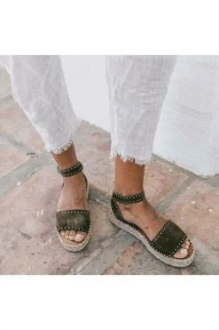 ALOHAS Sandalen Rome Studded Espadrilles Green -Aloha Winkel d76690c999003aedf1fa373266f28654